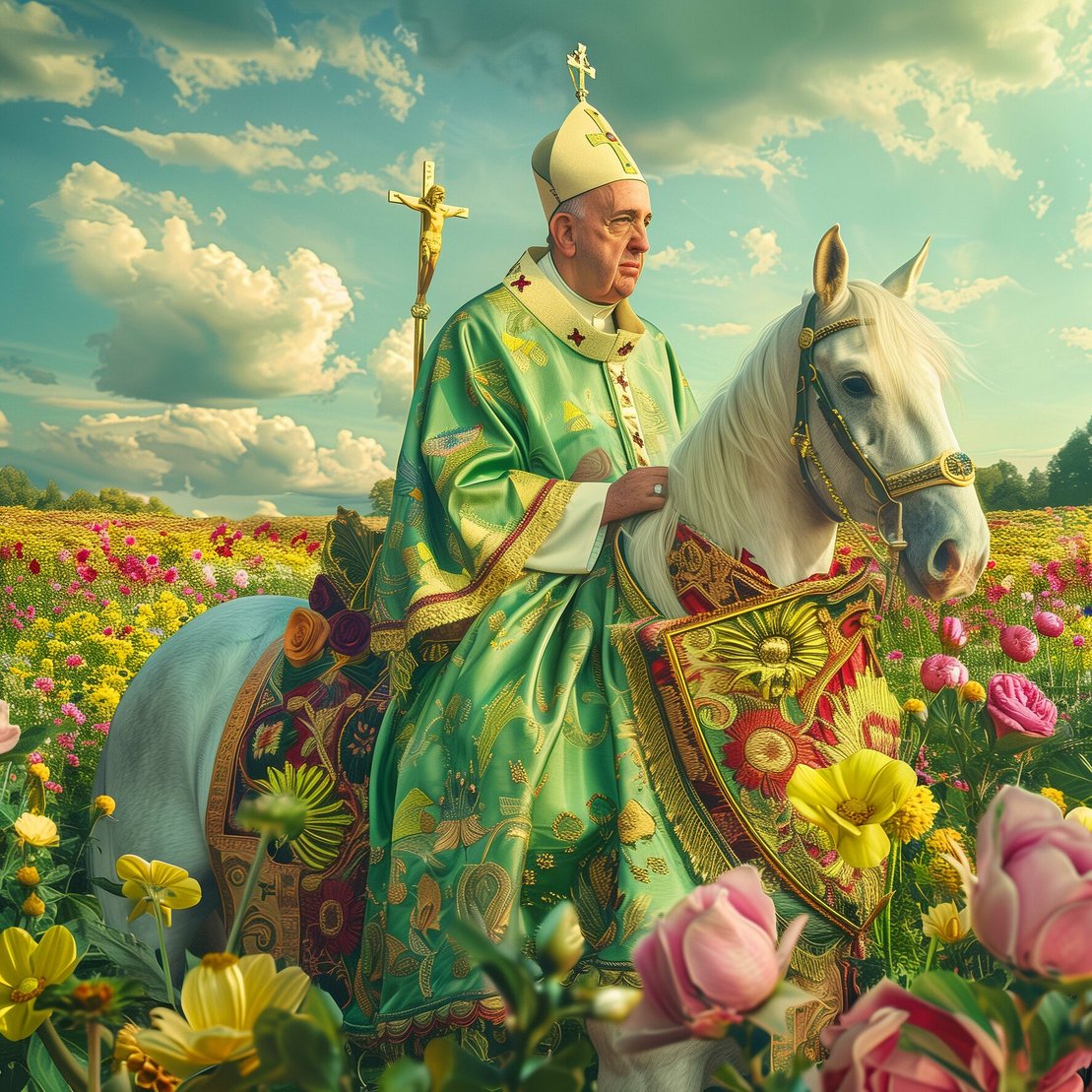 Pope the flower rider